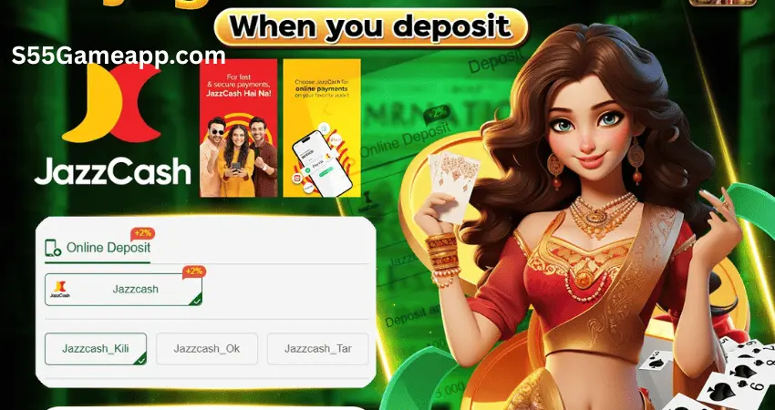 S55 Game real APP jazzCash deposit screenshot